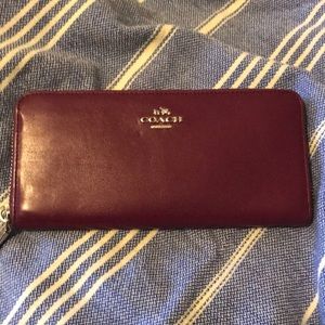 Coach large zip wallet